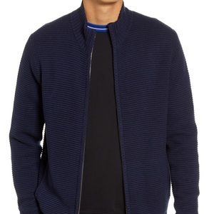 NWT Callibrate Navy Full Zip Sweater